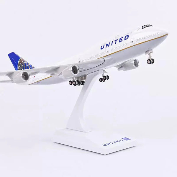 Boeing 747 United Airlines 30cm - 11.8in - LED lights - Airplane Model