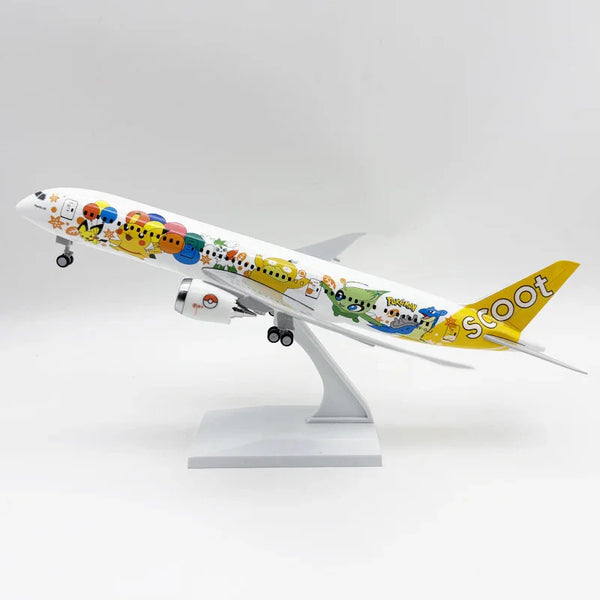 Scoot "Pikachu Jet" Boeing 787-9 30 cm – Modelo de resina maciza de edición especial