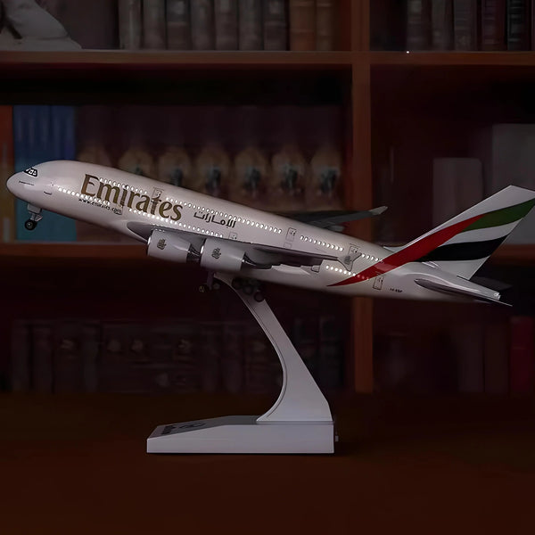 A380 Emirates - 30cm - 11.8in - LED & Sound - Airplane Model
