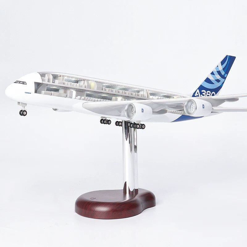 A380 Perspective LED lights- 47cm - 18.5in - Airplane Model