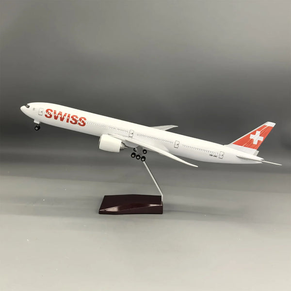 B777 SWISS - Scale 1/157 - 47CM - 18.5in - Airplane Model