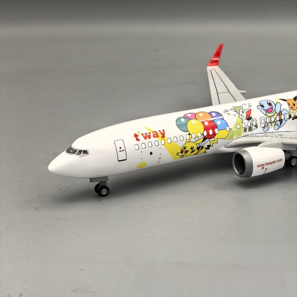 T'way Air Boeing 737-800 "Pokémon Jet TW" – 37 cm / 14.6 in – Voice-Activated LED Display Model