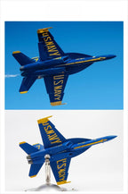 طائرة مقاتلة أمريكية من طراز Blue Angels F/A-18 Hornet بمقياس 1:72 - 25 سم / 9.8 بوصة - نموذج طائرة مقاتلة مصبوب ممتاز من سبائك الزنك والبلاستيك ABS
