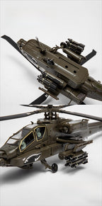 Helicóptero de ataque AH-64 Apache 1:72 – Aleación fundida a presión de precisión – 23,1 cm