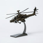 Helicóptero de ataque AH-64 Apache 1:72 – Aleación fundida a presión de precisión – 23,1 cm
