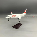 SWISS International Air Lines Airbus A220-300 1:100 – 38.7 cm / 15.2 in – LED Lights - Thumbnail 6