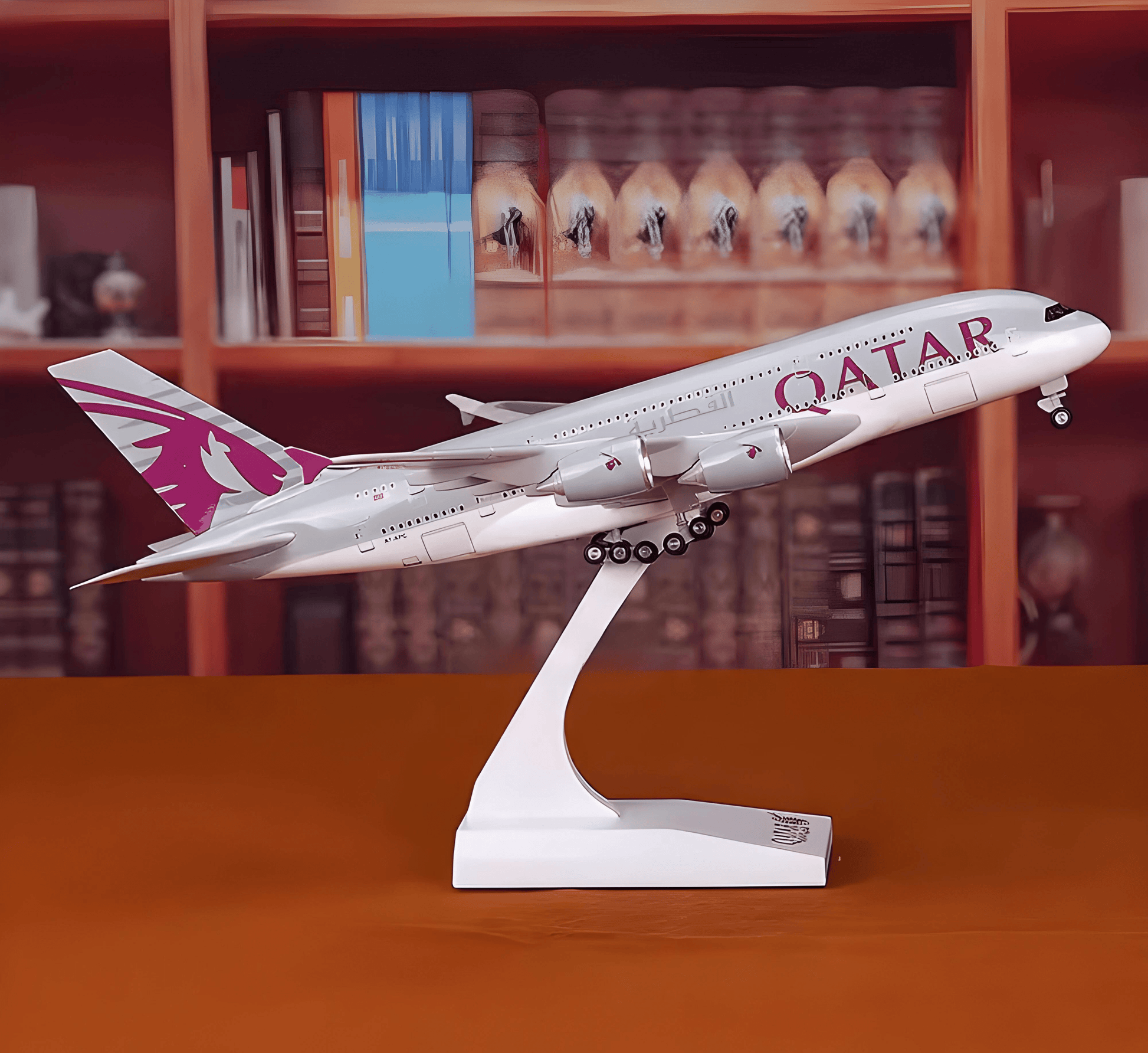 A380 Qatar- 30cm - 11.8in - LED & Sound - Airplane Model
