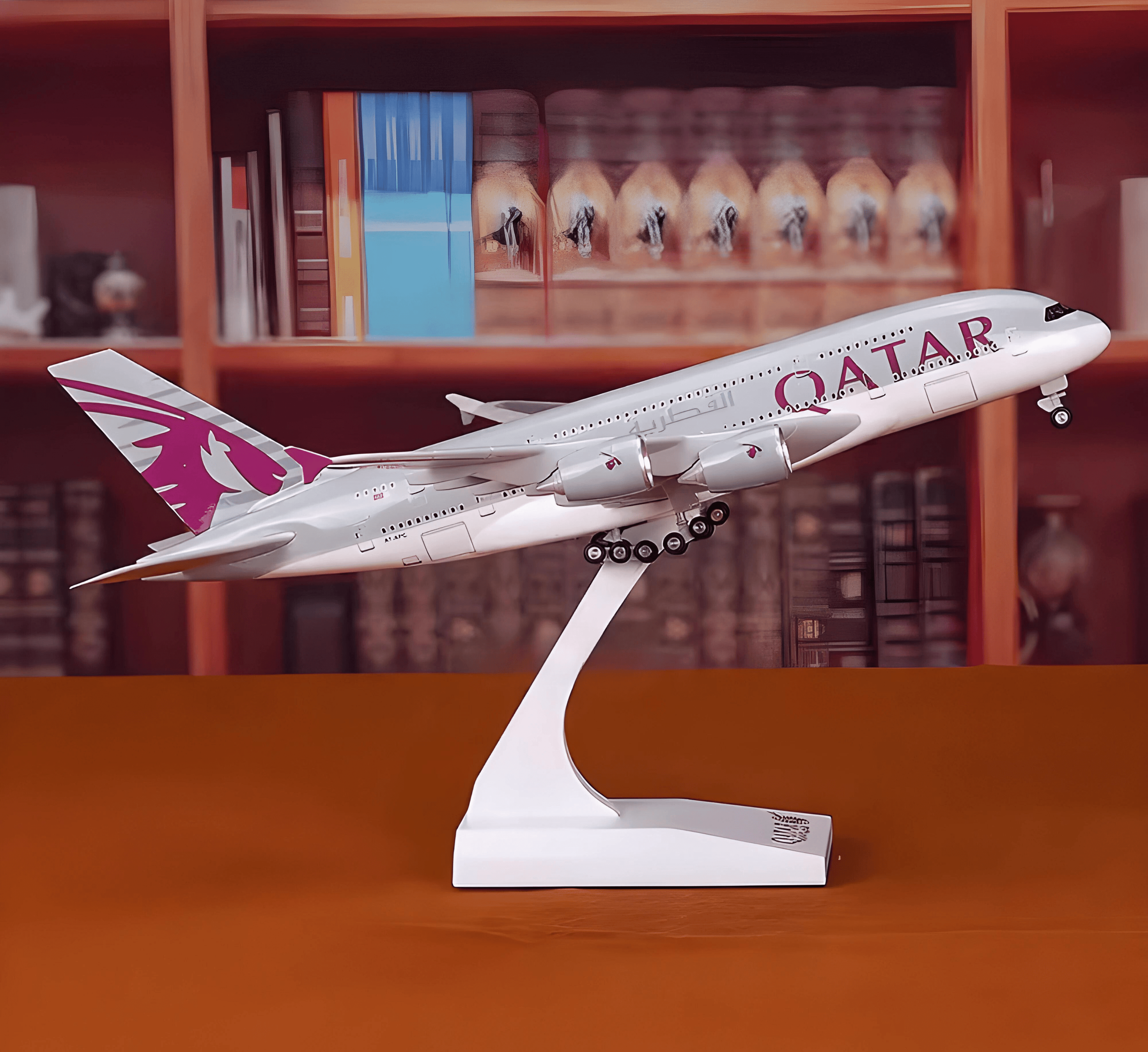 A380 Qatar- 30cm - 11.8in - LED & Sound - Airplane Model