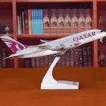 A380 Qatar- 30cm - 11.8in - LED & Sound - Airplane Model - Thumbnail 3