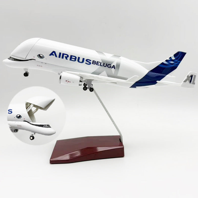 Airbus Beluga Aircraft Model 1:180 - "Flying Whale" with Opening Nose - 30cm/11.8" Resin