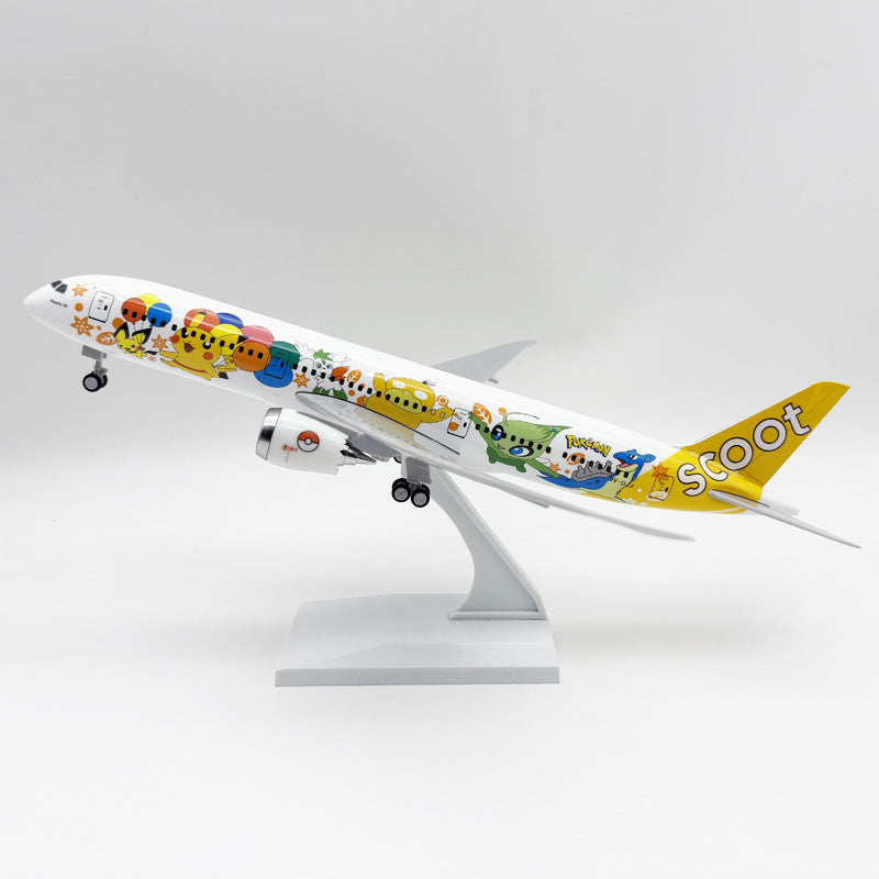 Scoot "Pikachu Jet" Boeing 787-9 30 cm – Special Edition Solid Resin Model