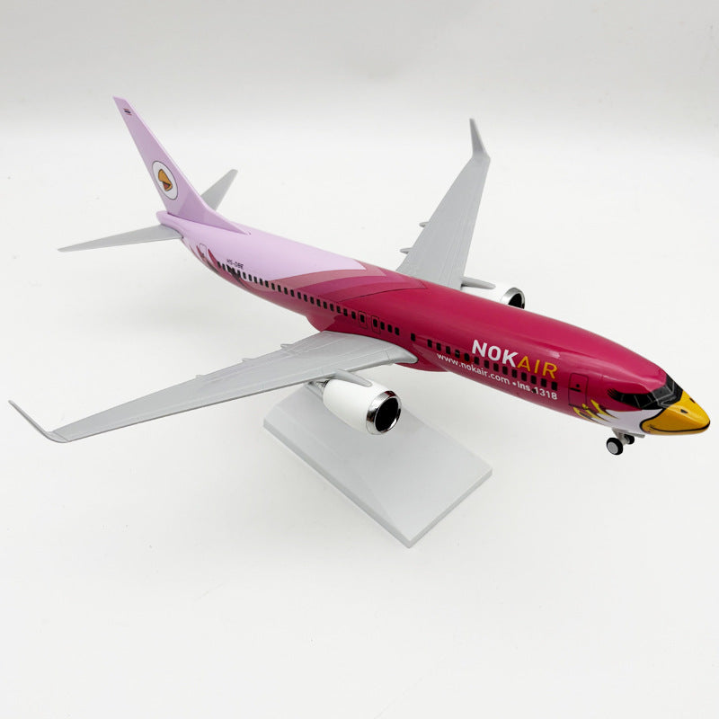 Nok Air Boeing 737-800 "Pink Bird" – 30 cm / 11.8 in – Solid Resin Display Model