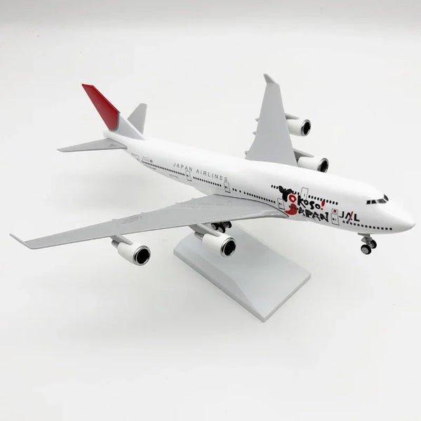 Japan Airlines Boeing 747-400 "Yokoso! Japan" Livery – 30 cm / 11.8 in – Solid Resin Display Model