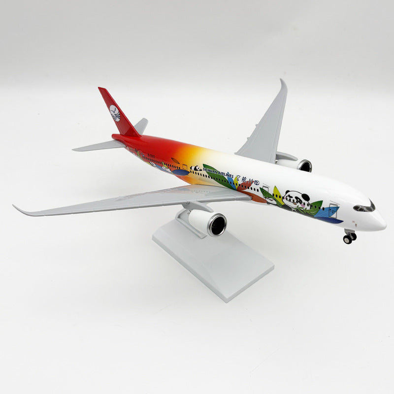 Sichuan Airlines Airbus A350 "Panda Livery" – 30 cm / 11.8 in – Solid Resin Desktop Display Model