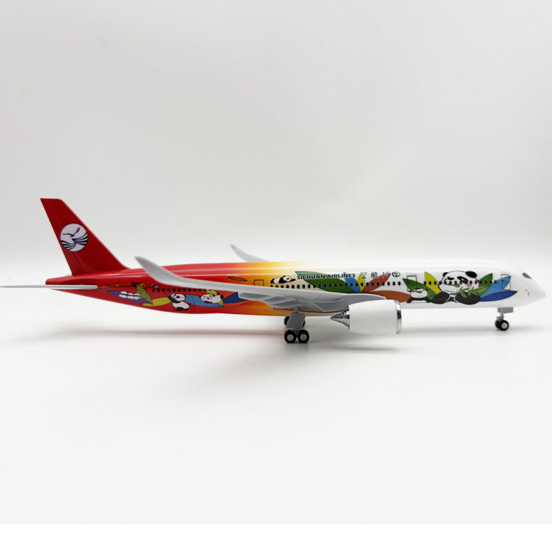 Sichuan Airlines Airbus A350 "Panda Livery" – 30 cm / 11.8 in – Solid Resin Desktop Display Model