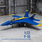 طائرة مقاتلة أمريكية من طراز Blue Angels F/A-18 Hornet بمقياس 1:72 - 25 سم / 9.8 بوصة - نموذج طائرة مقاتلة مصبوب ممتاز من سبائك الزنك والبلاستيك ABS