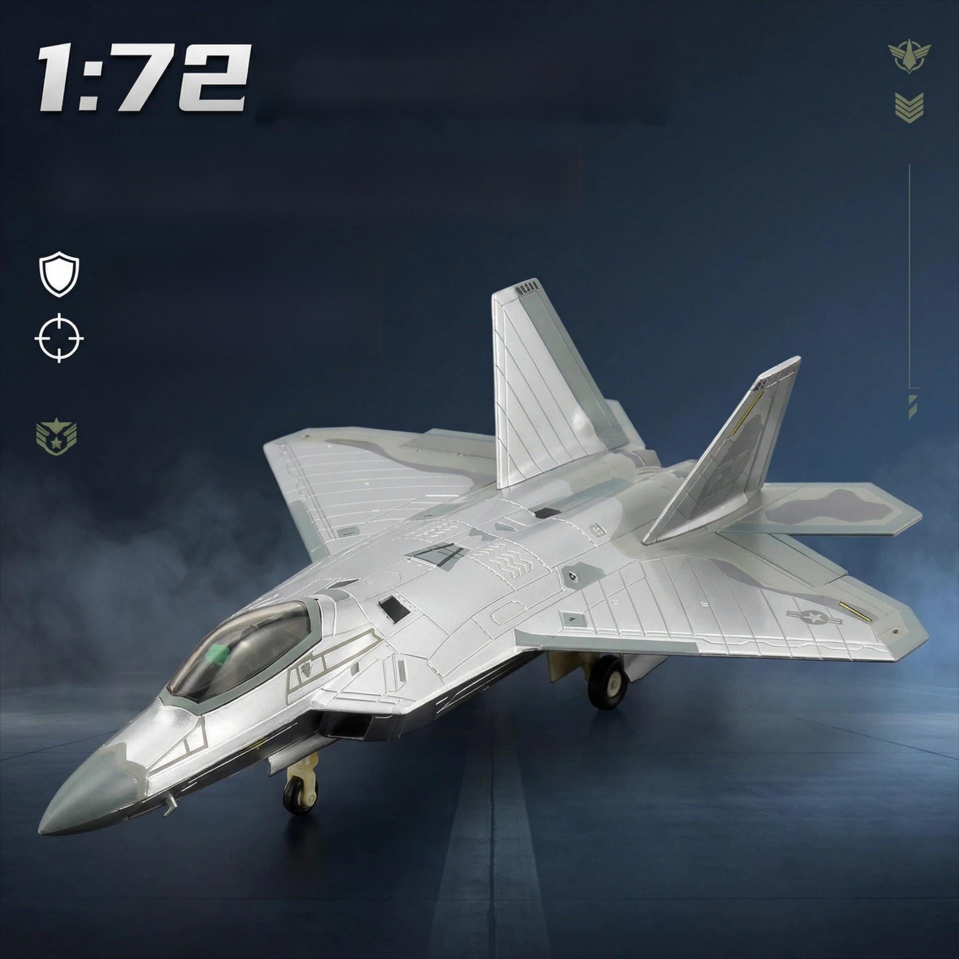 Caza furtivo U.S. Air Force F-22 Raptor 1:72 – 26.5 cm / 10.4 in – Maqueta Premium de Aleación Fundida a Presión y ABS - Gallery 7