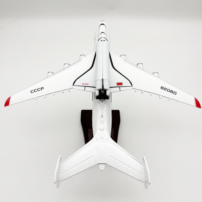 Antonov An-225 Mriya Soviet Version with Buran Space Shuttle Airplane Model — 1:280 Scale | 30cm / 11.8"