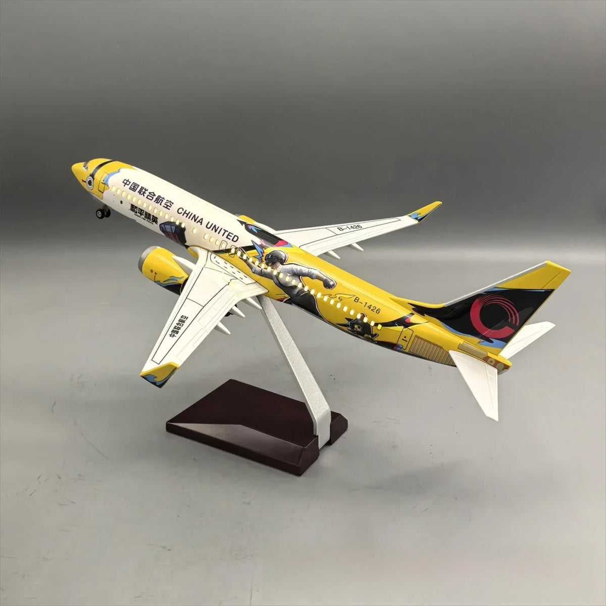 China United Airlines Boeing 737-800 "Peace Elite" Airplane Model — 1:110 Scale | 37cm / 14.6"