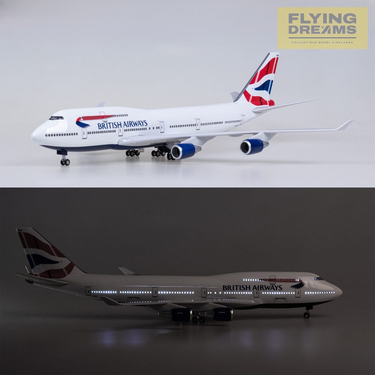 B747-400 British Airways - Scale 1/150 - 47cm - 18.5 in