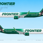 Frontier Airlines A321neo “Frederick the Bald Eagle” 1:100 – 44 cm / 17.3 in - Thumbnail 5