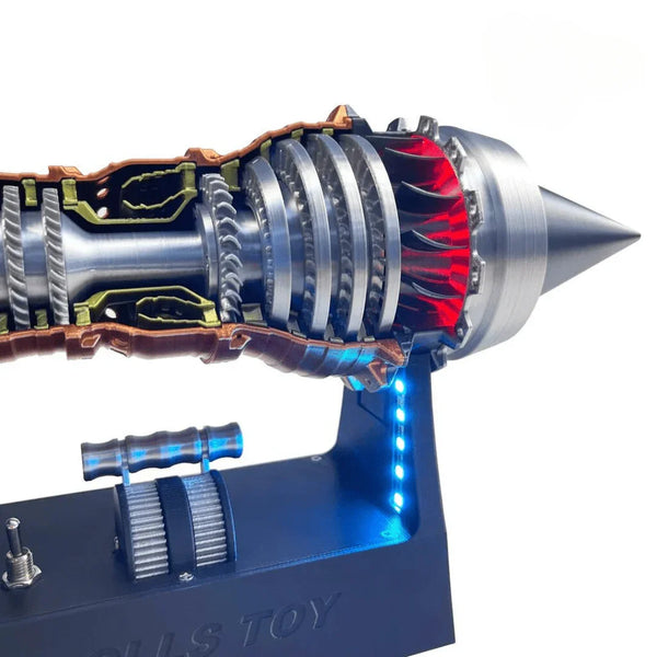 Interactive Rolls-Royce Aero Turbojet Engine Model with LED Lights - Turbine - Secondary