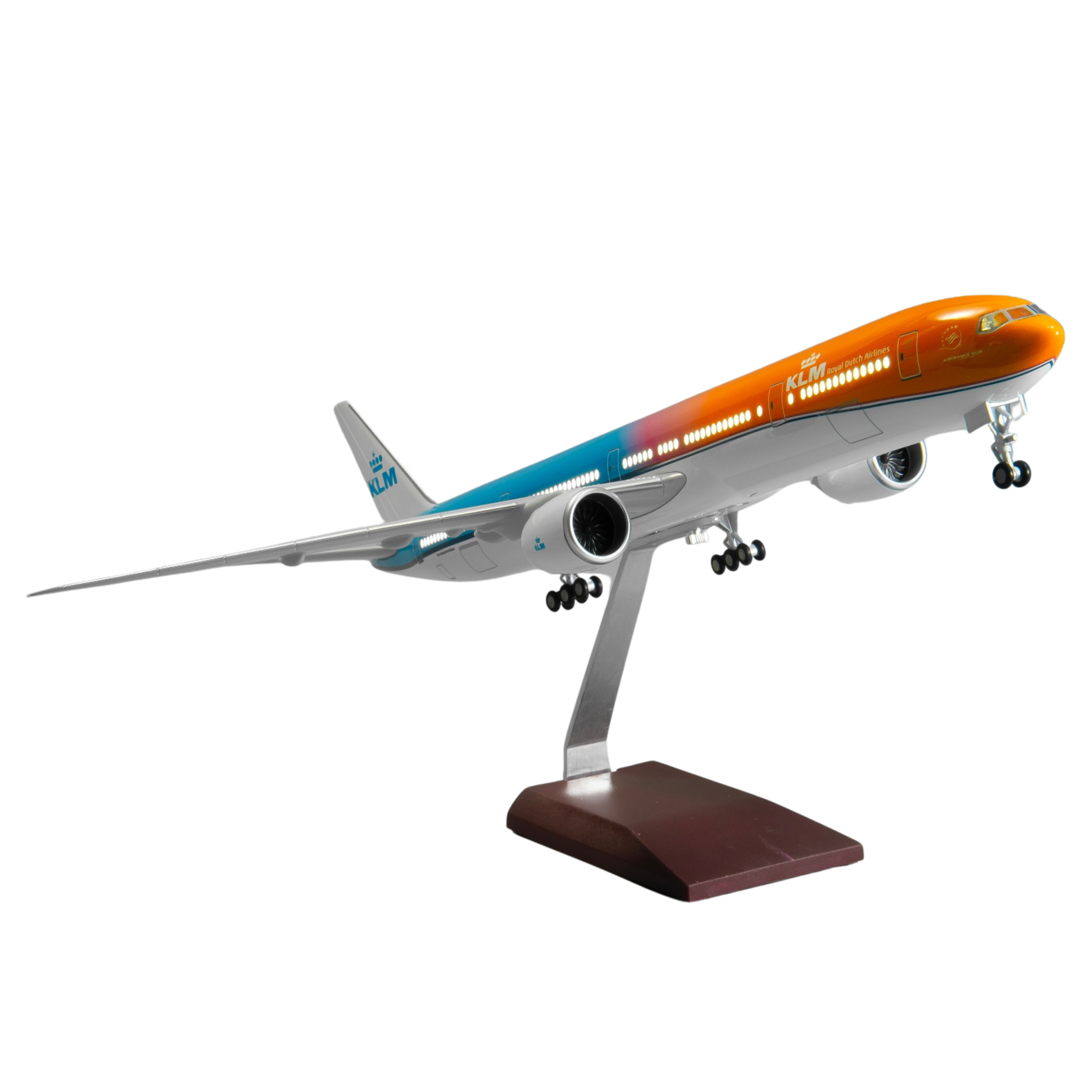 طائرة بوينغ 777 كيه إل إم - أورانج برايد - مقياس 1/157 - 47 سم - 18.5 بوصة - نموذج طائرة