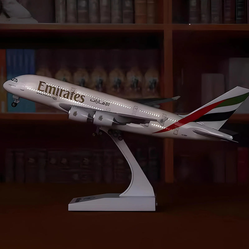 A380 Emirates - 30cm - 11.8in - LED & Sound - Airplane Model - Image 1