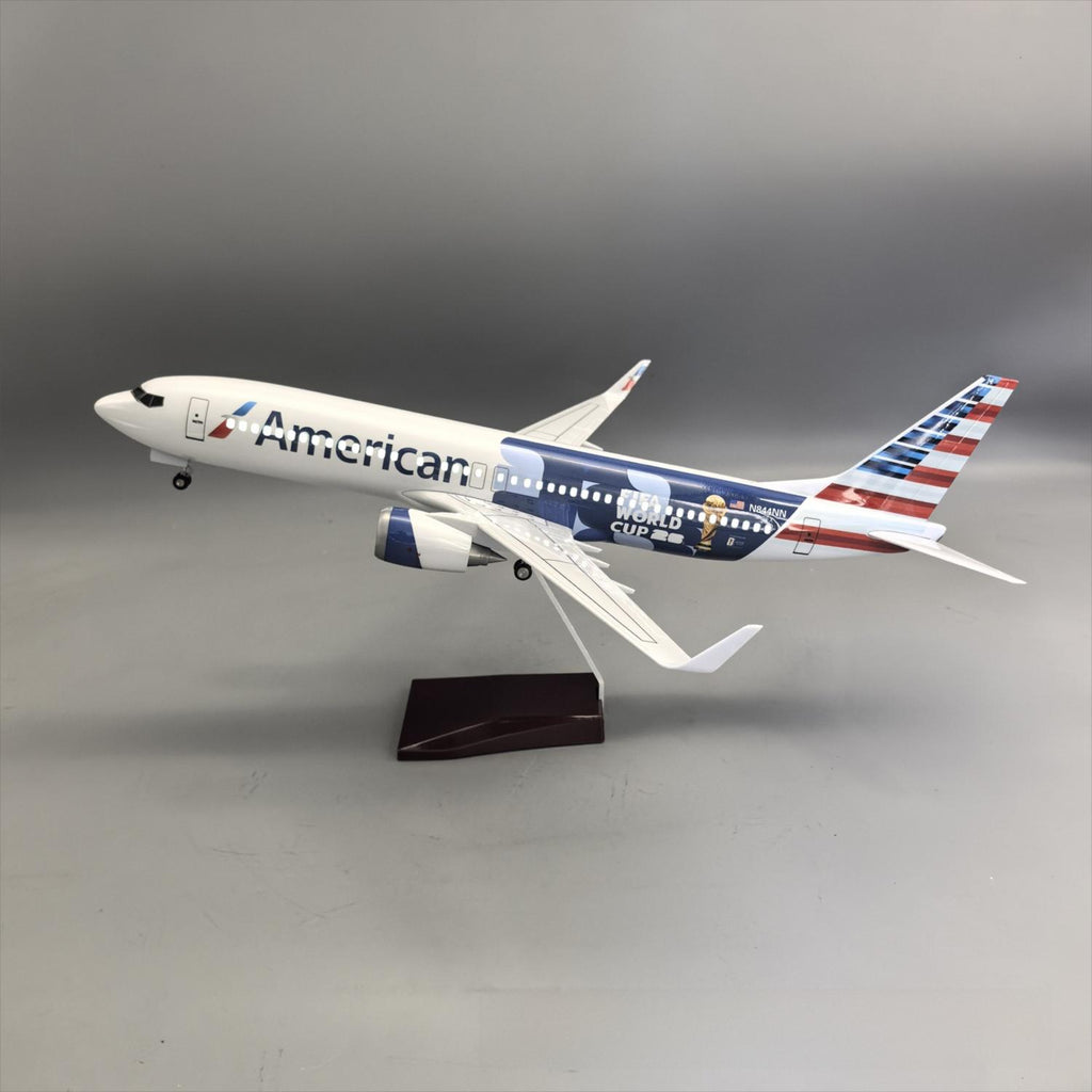 American Airlines Boeing 737-800 "FIFA World Cup 2026" – 47 cm / 18.5 in – Voice-Activated LED Display Model