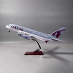 إيرباص A380 قطر 1:160 – 47 سم / 18.5 بوصة – داخلي قابل للفتح