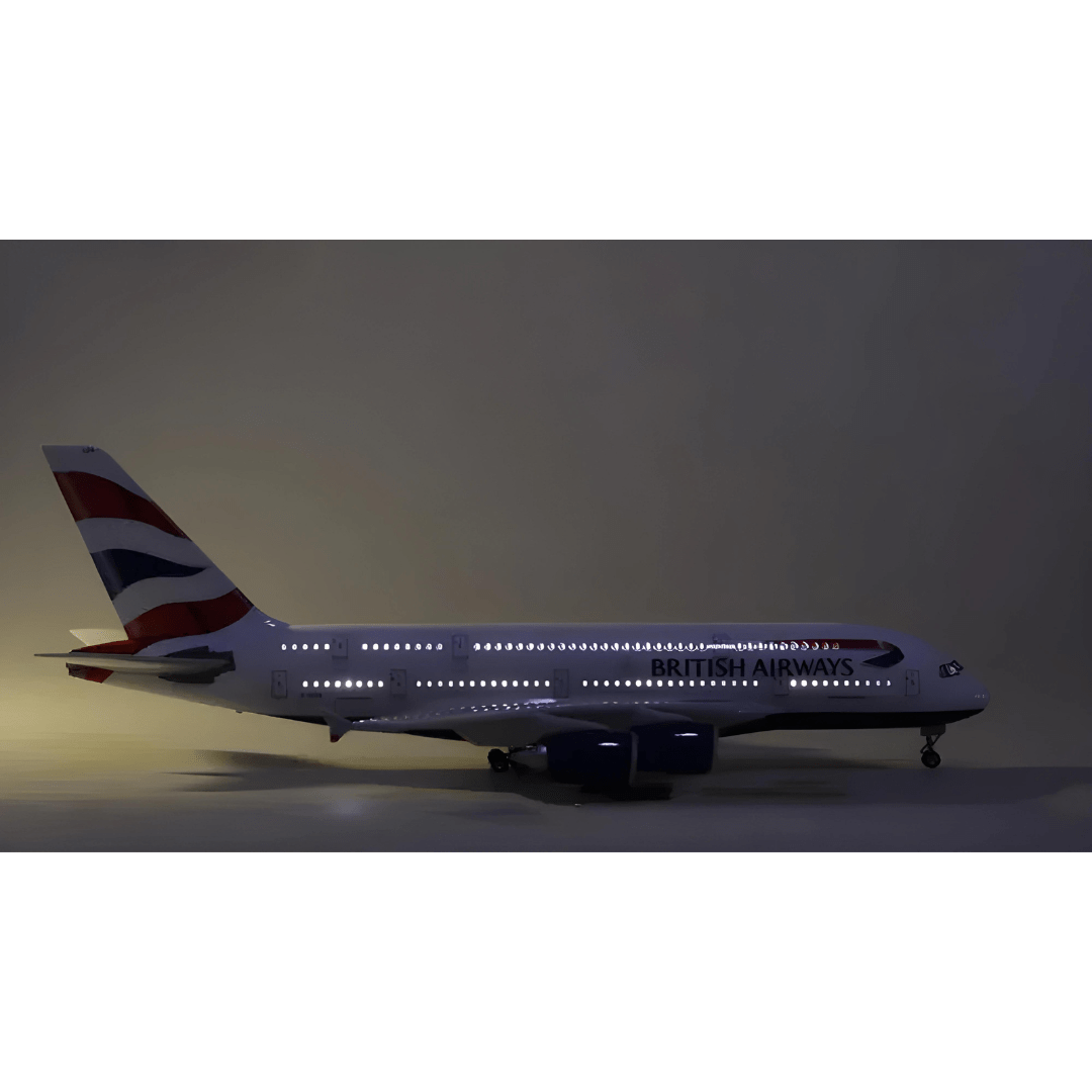 طائرة A380 البريطانية - مقياس 1/160 - 47 سم - 18.5 بوصة - نموذج طائرة
