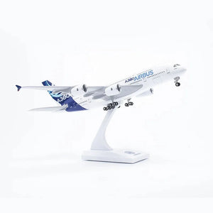 نموذج طائرة A380 - 30 سم - 11.8 بوصة - LED وصوت - نموذج طائرة