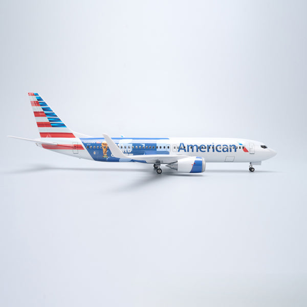 American Airlines Boeing 737-800 "FIFA World Cup 2026" – 47 cm / 18.5 in – Voice-Activated LED Display Model