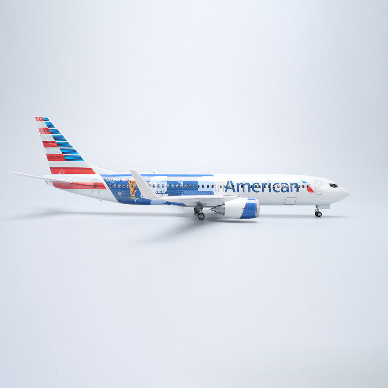 American Airlines Boeing 737-800 "FIFA World Cup 2026" – 47 cm / 18.5 in – Voice-Activated LED Display Model - Image 1