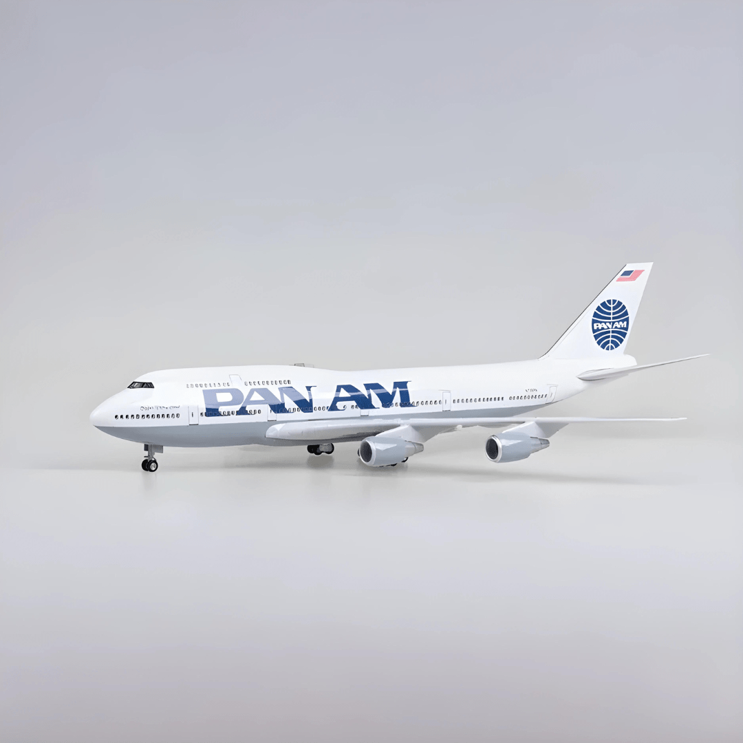 طائرة B747 بان آم - مقياس 1/150 - 47 سم - 18.5 بوصة - نموذج طائرة