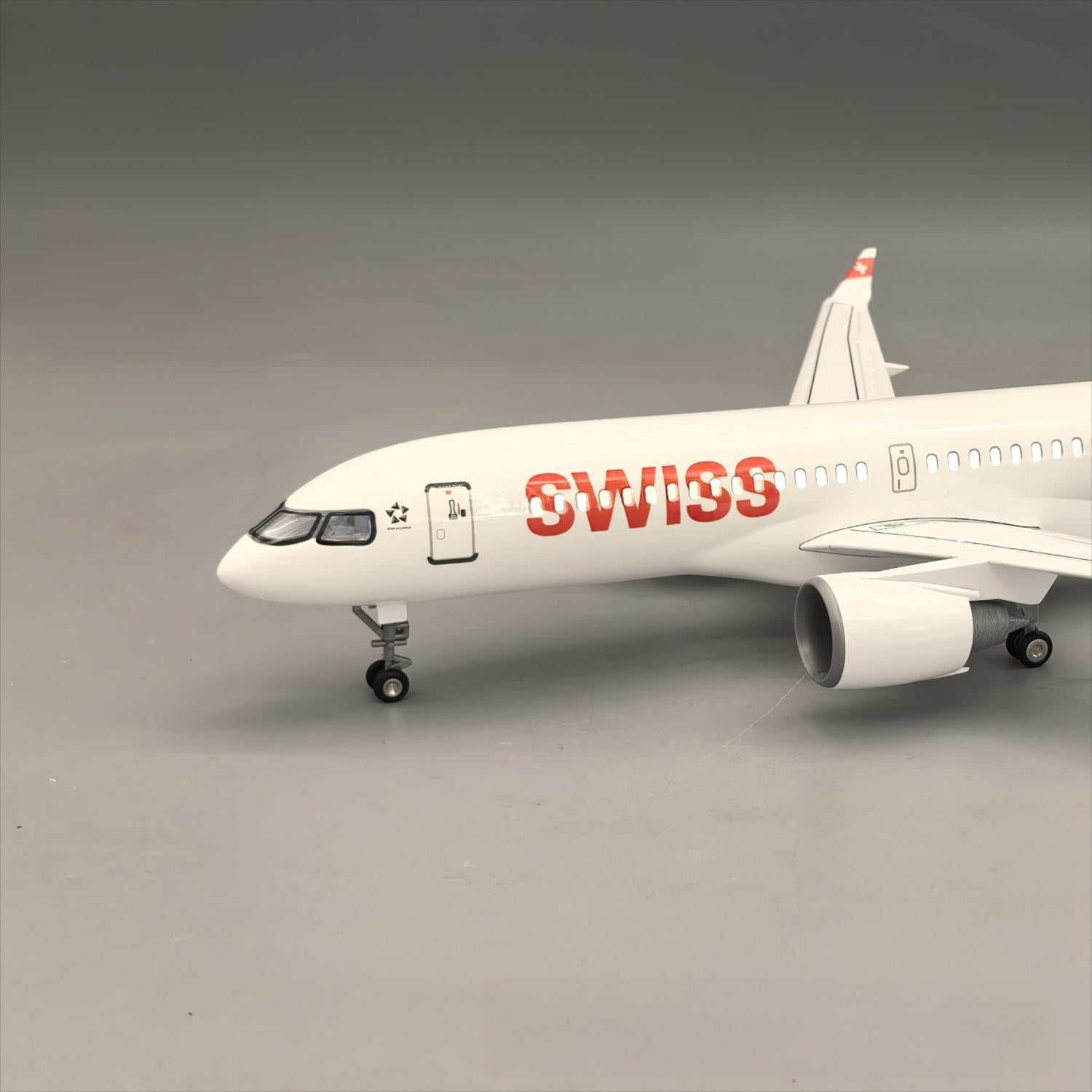SWISS International Air Lines Airbus A220-300 1:100 – 38.7 cm / 15.2 in – LED Lights - Gallery 7