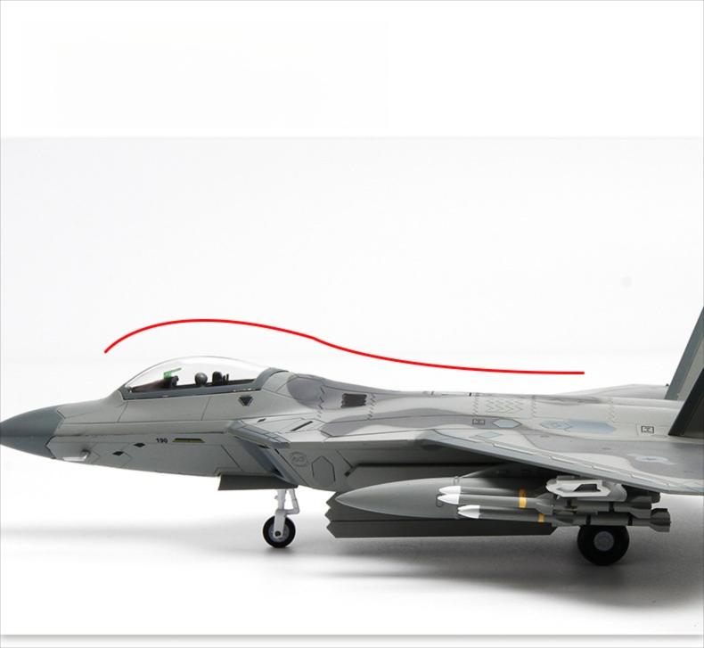 U.S. Air Force F-22 Raptor 1:72 – 26.5 cm / 10.4 in – Premium Diecast Alloy & ABS Stealth Fighter Model
