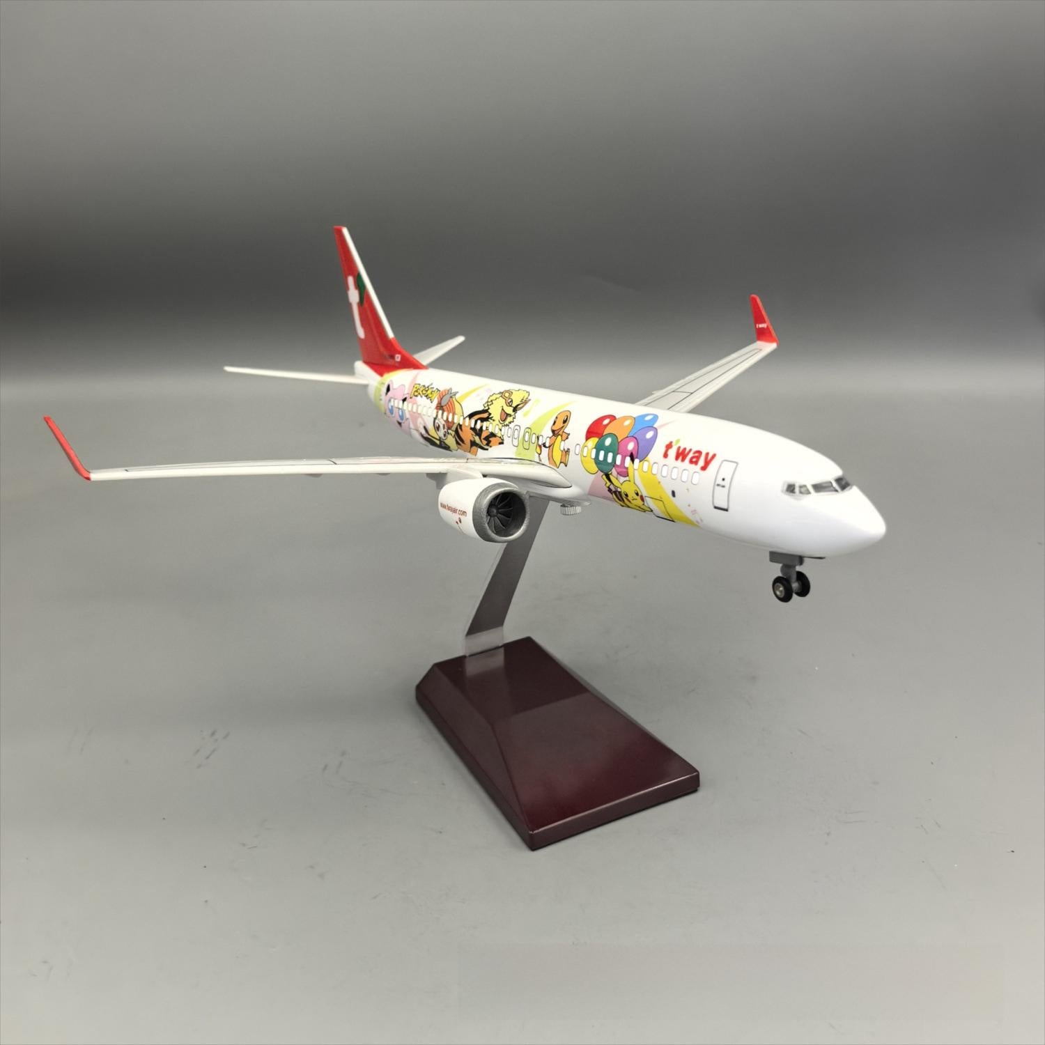 T'way Air Boeing 737-800 "Pokémon Jet TW" – 37 cm / 14.6 in – Voice-Activated LED Display Model