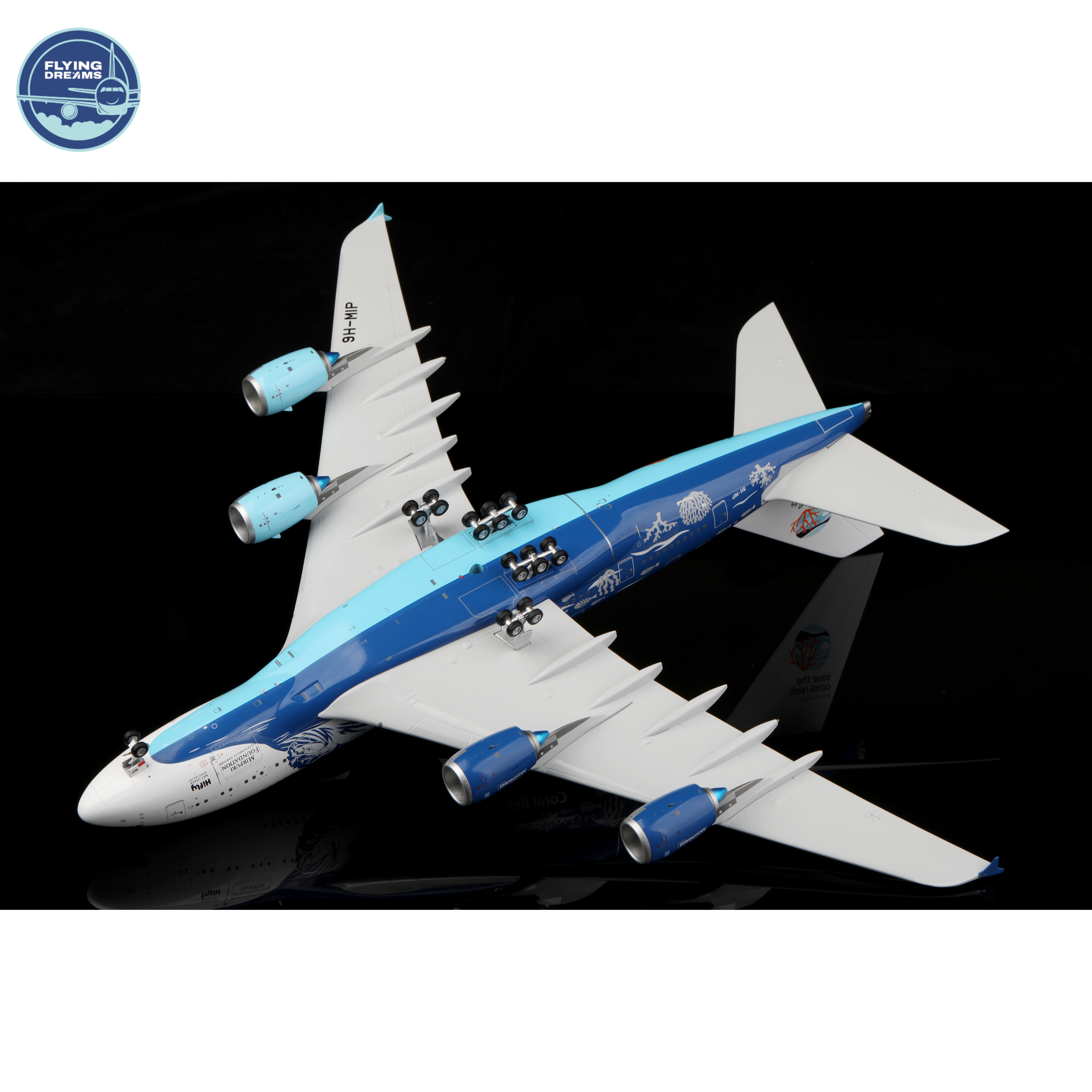 Hifly Airbus - A380 - 9H-MIP - Save the coral reefs Livery  - L2018 - 36.3cm - SQW