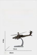 Helicóptero de ataque AH-64 Apache 1:72 – Aleación fundida a presión de precisión – 23,1 cm