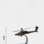 AH-64 Apache Attack Helicopter 1:72 – Die-Cast Alloy Precision – 9.1 in - Thumbnail 7