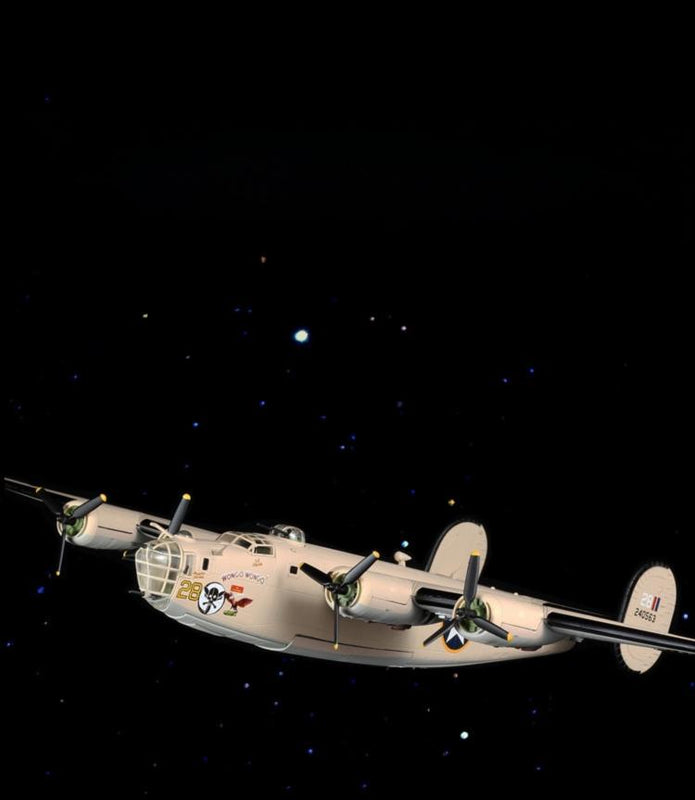 WWII U.S. Army Air Forces B-24D Liberator Heavy Bomber 1:72 – 29 cm / 11.4 in – Premium Diecast Zinc Alloy Military Model  HTML - Image 6