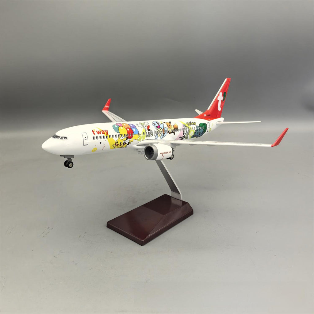 T'way Air Boeing 737-800 "Pokémon Jet TW" – 37 cm / 14.6 in – Voice-Activated LED Display Model