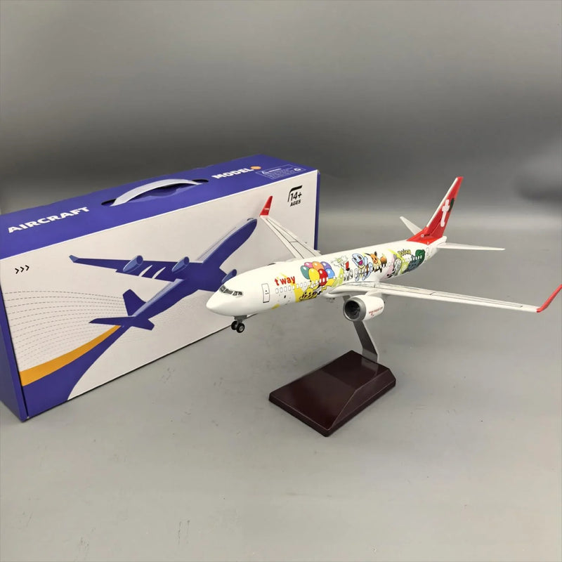 T'way Air Boeing 737-800 "Pokémon Jet TW" – 37 cm / 14.6 in – Voice-Activated LED Display Model - Image 9