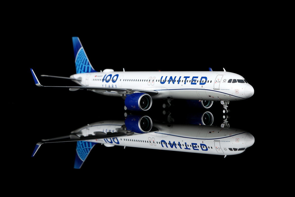 United Airlines A321neo "100 Years" N44550 – Scale 1:200 Diecast Model – SQ wings L2346/L2346FD