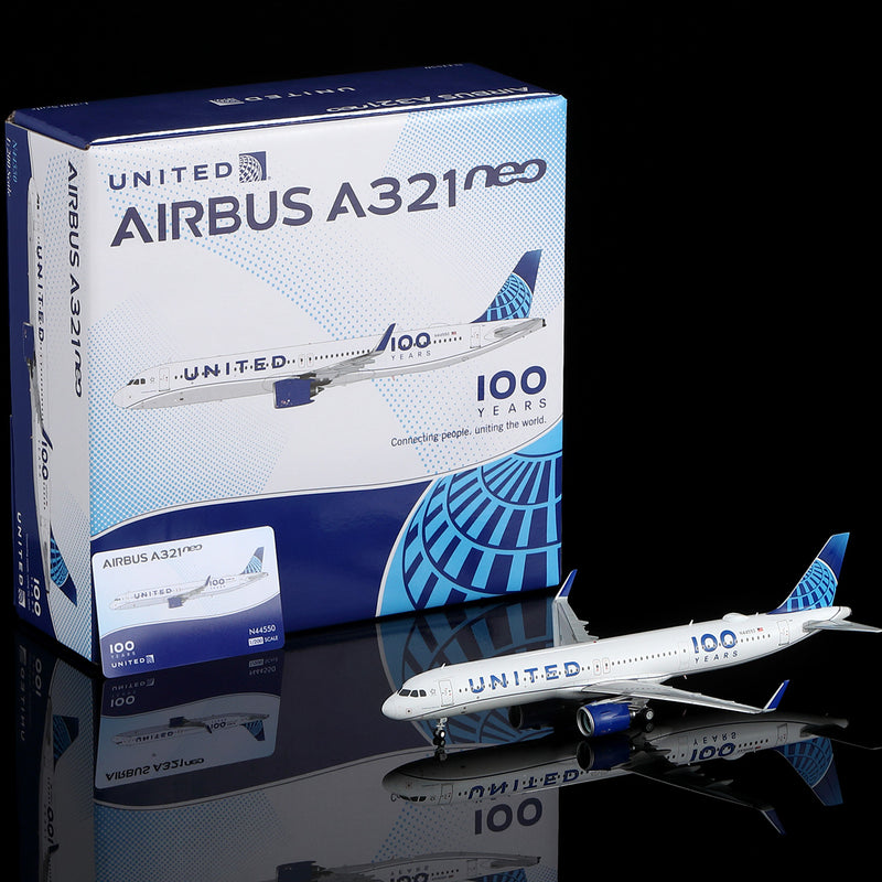United Airlines A321neo "100 Years" N44550 – Scale 1:200 Diecast Model – SQ wings L2346/L2346FD - Image 12