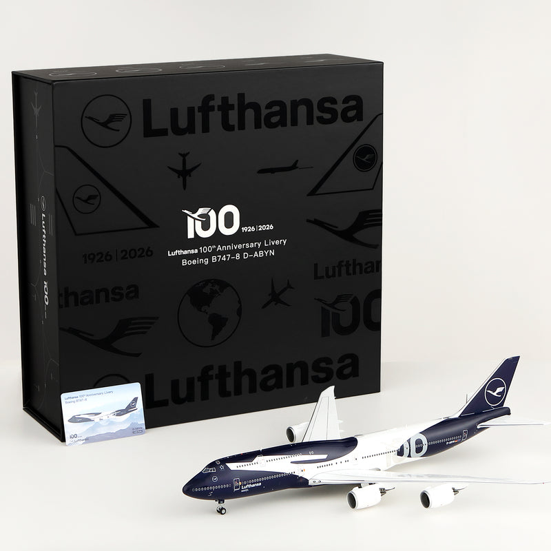Lufthansa B747-8 "100th Anniversary" D-ABYN – Scale 1:200 Diecast Model – SQ wings L2355/L2355FD PRE ORDER - Image 12