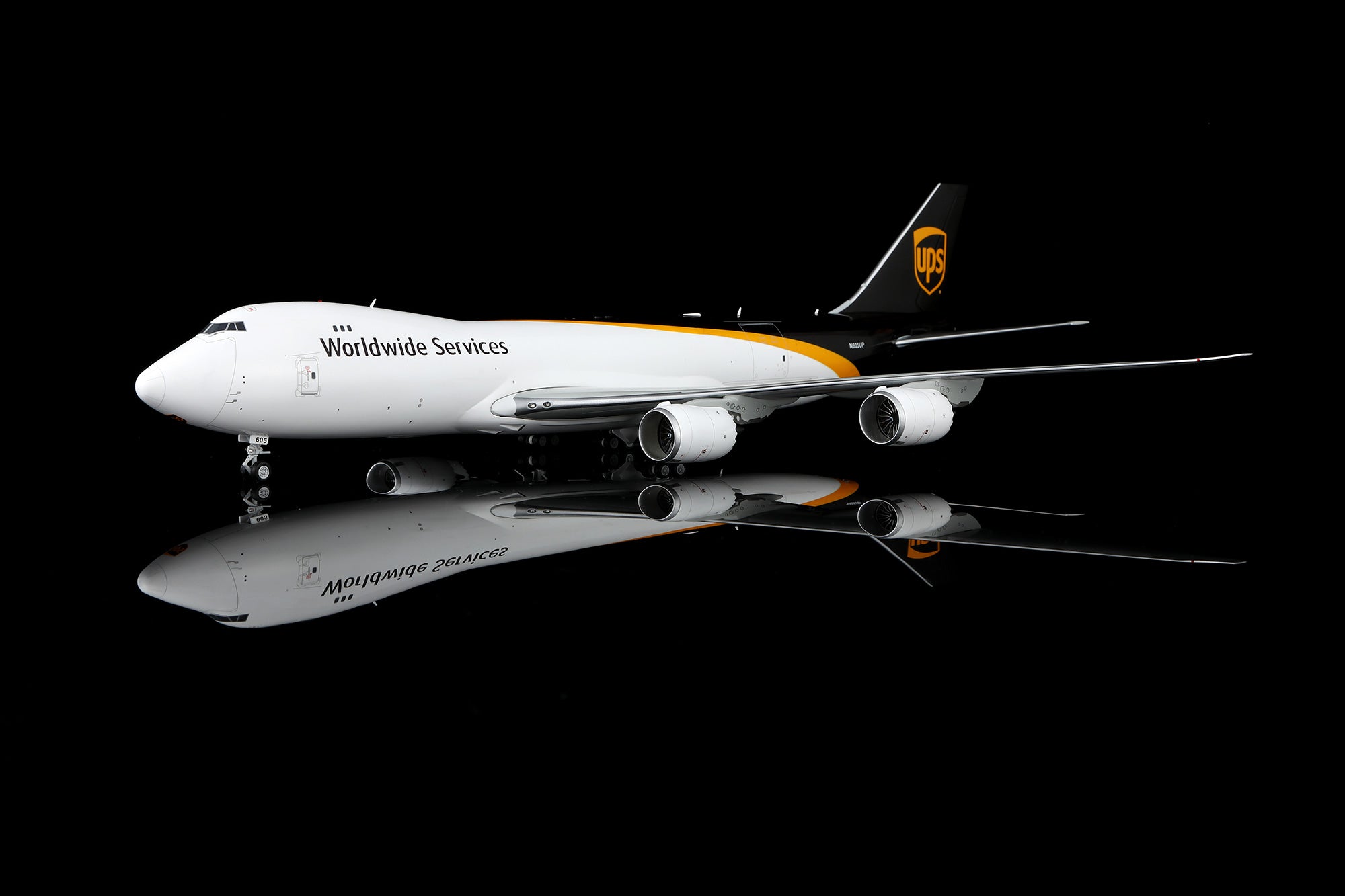 UPS B747-8F N605UP – Scale 1:200 Diecast Model – SQ wings L2187C