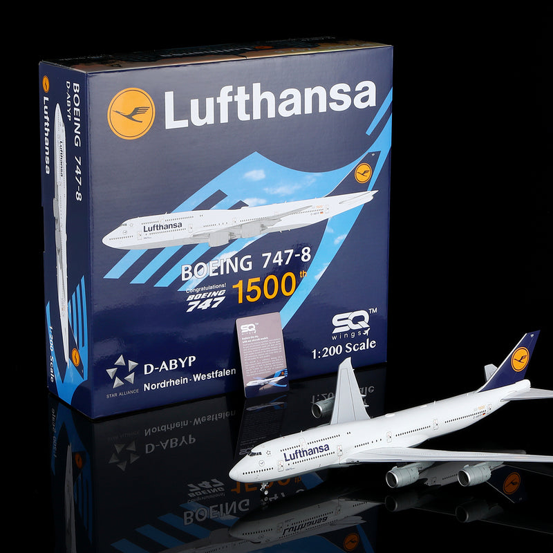 Lufthansa B747-8 D-ABYP – Scale 1:200 Diecast Model – SQ wings L2106/L2106FD - Image 9
