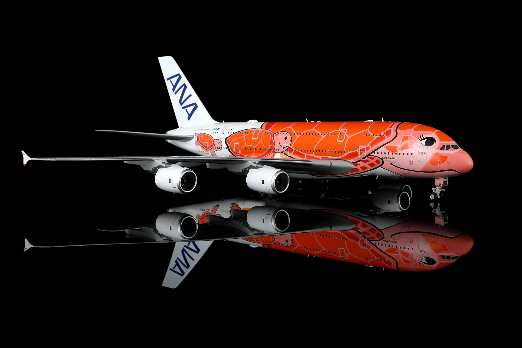 All Nippon Airways A380 "Flying Honu KaLa" JA383A – Scale 1:200 Diecast Model – SQ wings L2267/L2267FD